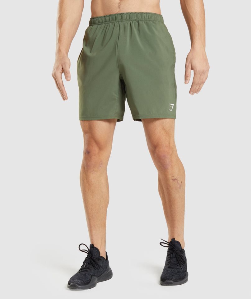 Men\'s Gymshark Arrival Shorts Olive | CA 87A0D3